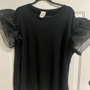 Plus Size Exaggerated Sleeve Top Size 3X